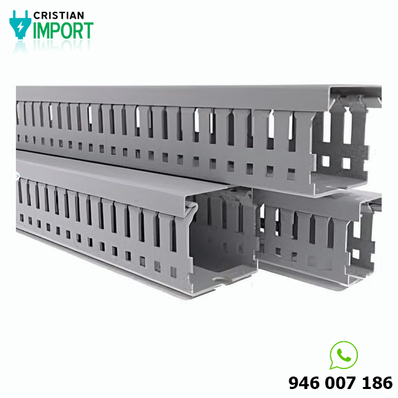 Canaleta Ranurada 25×60 mm (Ranura Delgada) Klemsan (Caja de 30 canaletas) UL