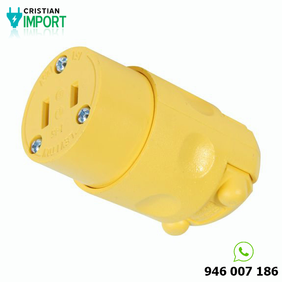 Conector 15A PVC 125V 2 patas