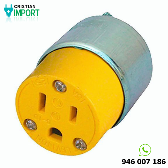 Conector aereo L/t 15A 125V blindado