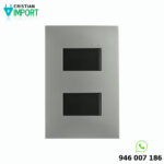 Interruptor Doble Aluminio/Graf