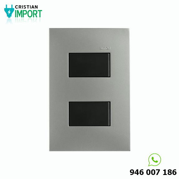 Interruptor Doble Aluminio/Graf