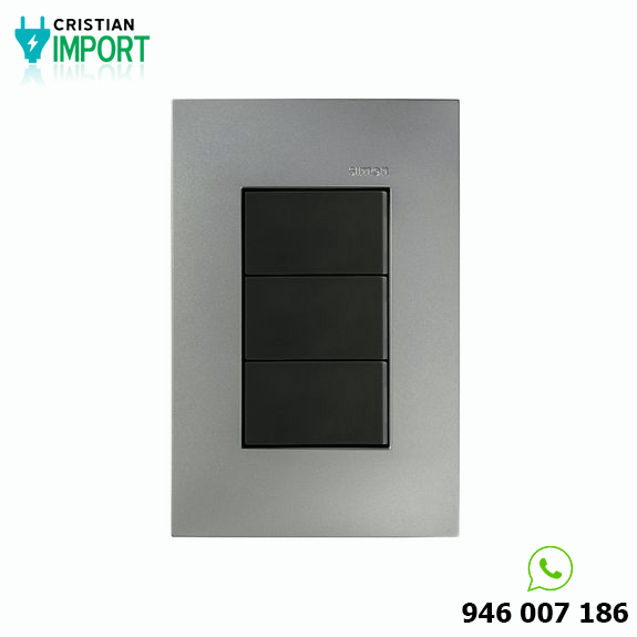 Interruptor Triple Aluminio/Graf