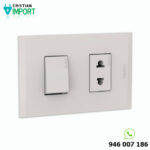 Interruptor + tomacorriente universal Arena