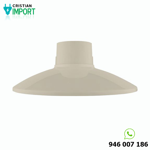 Socket oval plano E-27 Oval Marfil