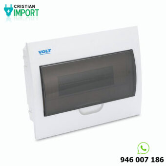 Tablero Empotrable PVC con tapa 12 polos