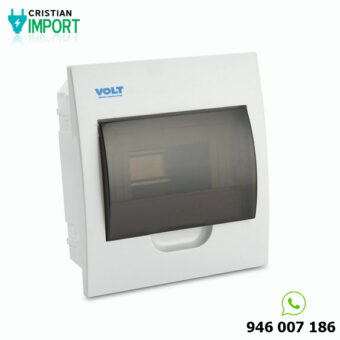 Tablero Empotrable PVC con tapa 8 polos