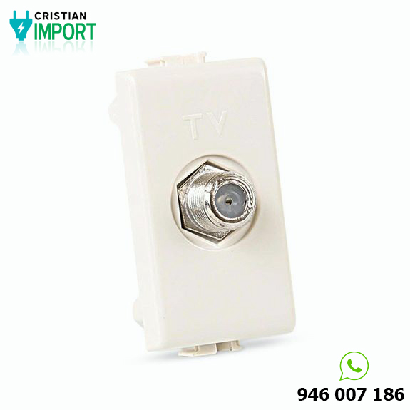 Toma Coaxial 1M Tipo F Marfil Matix