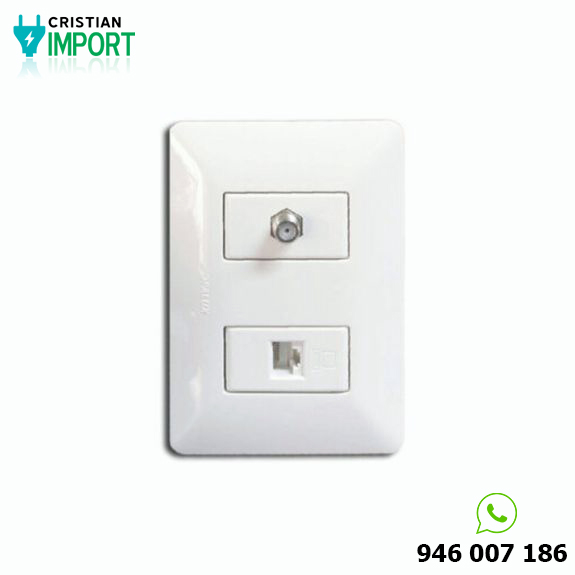 Toma Coaxial+ Red Cat. 5e Bm1885 Opalux