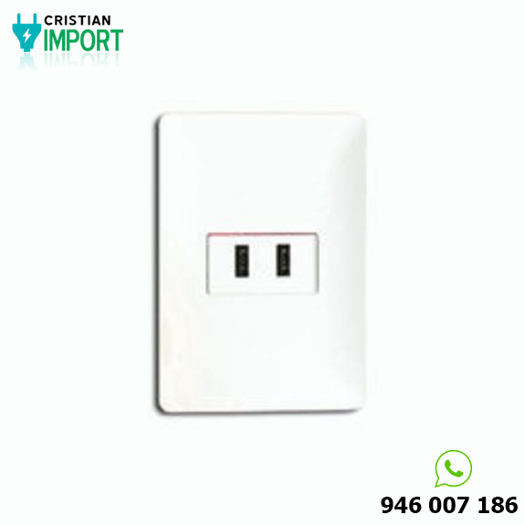 Toma Usb Doble Bm1216 Opalux
