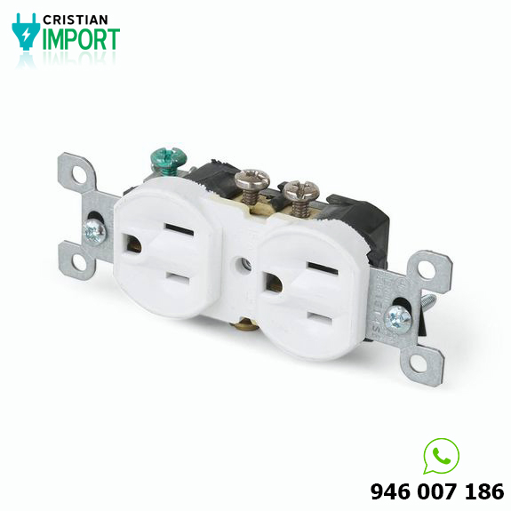 Toma doble empotrable 15A L/T