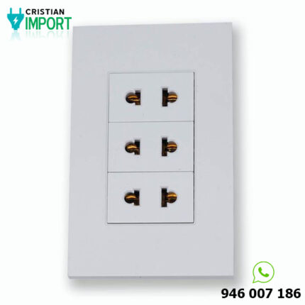 Tomacorriente Core Triple Universal Blanco