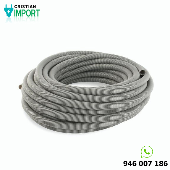 Tubería corrugada flexible 1″ WIR gris x 10 metros