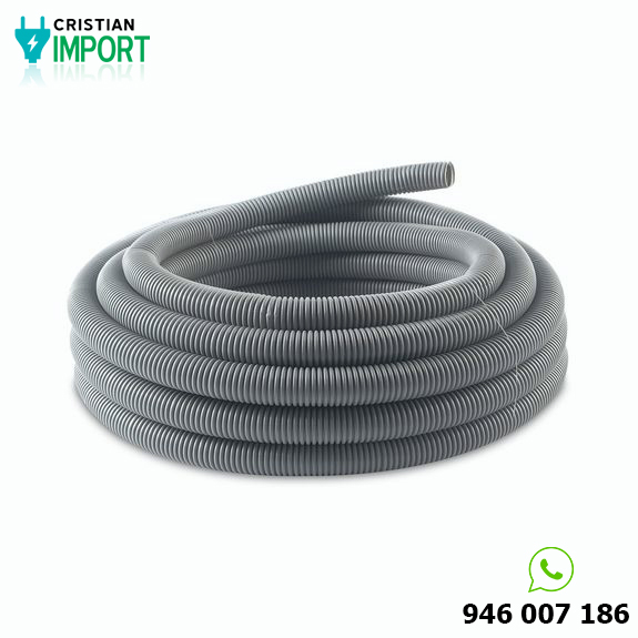 Tubería corrugada flexible 1/2″ WIR Gris x10 metros