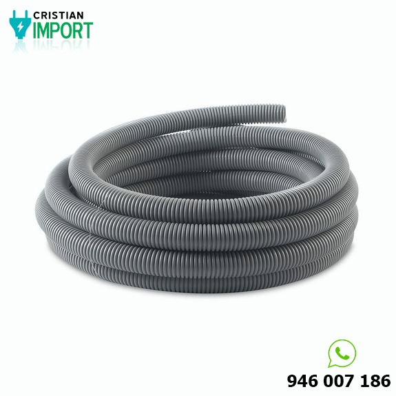 Tubería corrugada flexible 1/2″ WIR Gris x5 metros