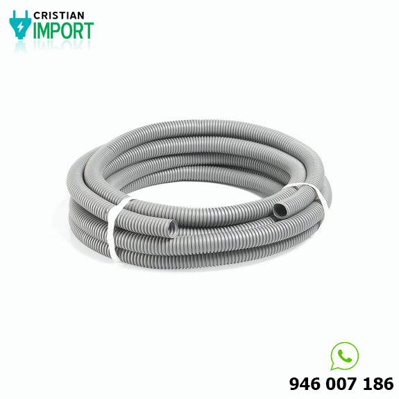 Tubería corrugada flexible 3/8″ WIR Gris x5 metros