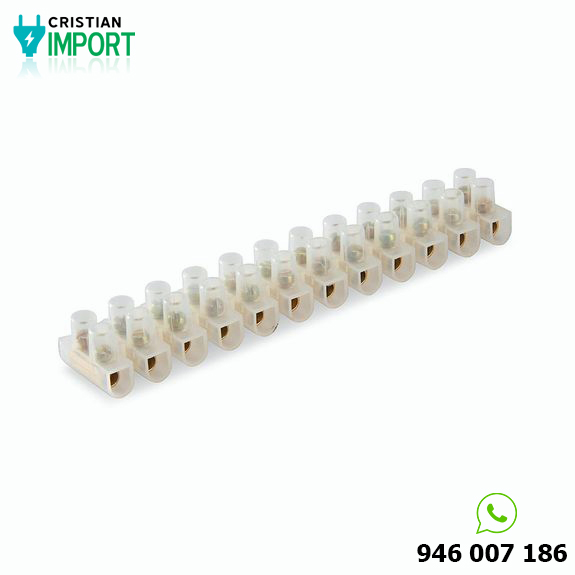 Bornera PVC 12mm 15amp