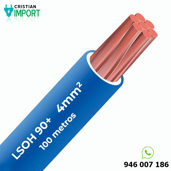 Cable Libre halógeno 90c 4mm 2 Celsa (Lsoh) azul