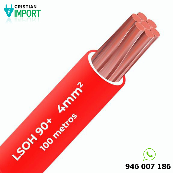 Cable Libre halógeno 90c 4mm 2 Celsa (Lsoh) rojo