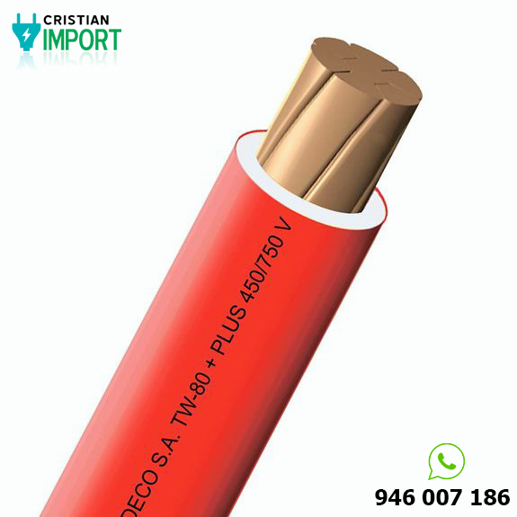 Cable TW-80 +plus 450/750 V 14 AWG Rojo