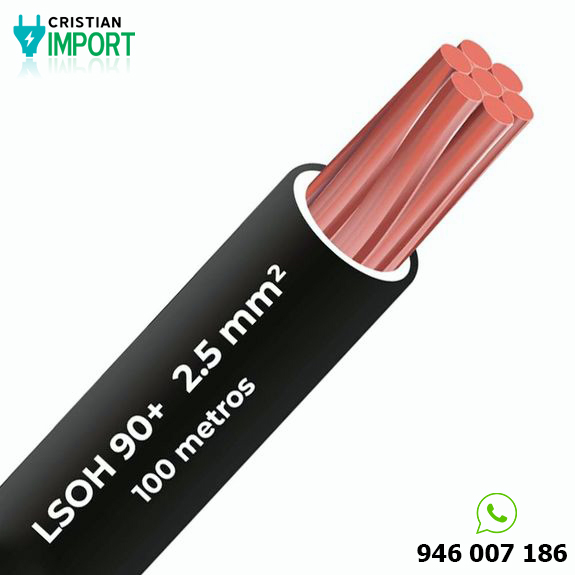 Cable libre halógeno 90c 2.5mm 2 Celsa (Lsoh) negro