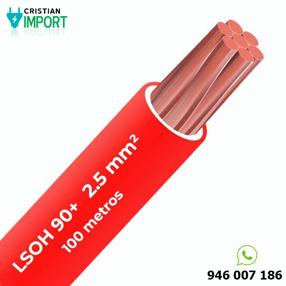 Cable libre halógeno 90c 2.5mm 2 Celsa (Lsoh) rojo