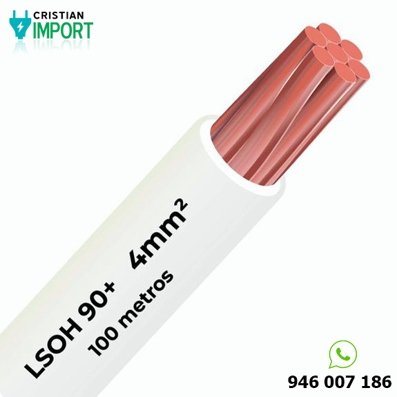 Cable libre halógeno 90c 4mm 2 Celsa (Lsoh) blanco