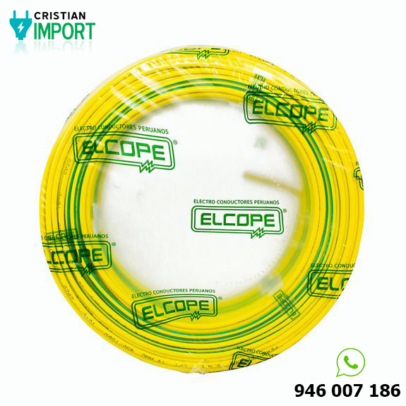 Cable para puesta a tierra 14AWG Amarillo/Verde x 100 metros