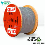 Cable vulcanizado Ttrf-70 2x12 Awg Gris - Venta por metro