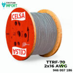 Cable vulcanizado Ttrf-70 2x16 Awg Gris - Venta por metro