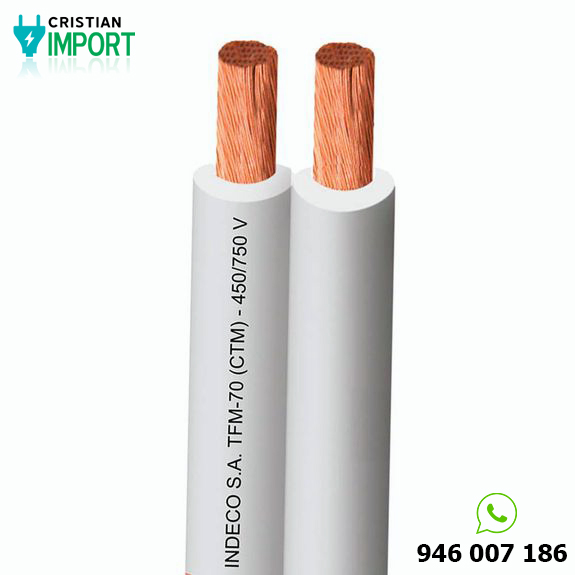 Carrete Mellizo Ctm 70c Cu 2x16awg 750v Blanco – Venta por metro