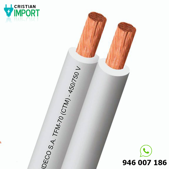 Carrete Mellizo Ctm 70c Cu 2x18awg 750v Blanco – Venta por metro