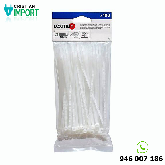 Cintillo 150mm x 3.5mm Packx100 Blanco