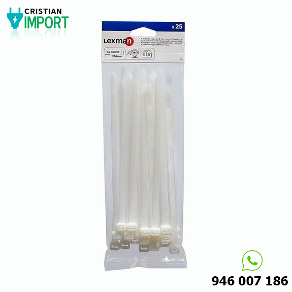 Cintillo 200mm x 7.5mm Packx25 Blanco
