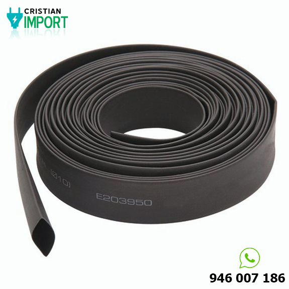 Manga Termocontraible F-8 Negro Para Cable De 10 mm2 rollo de 100 metros Woer
