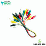 Set de 10 Cables Cocodrilos Opalux Varios Colores de 15cm Aprox
