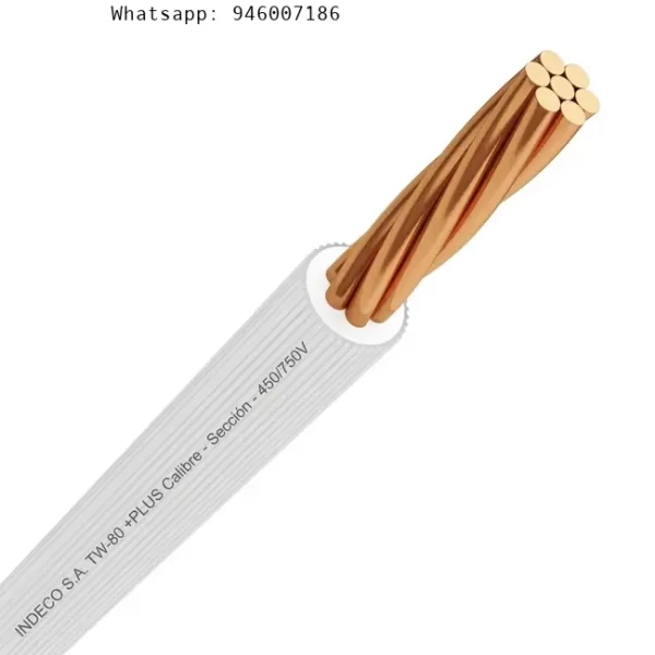 Cable TW-80 +plus 450/750 V 14 AWG Blanco Indeco