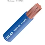 Cable THW-90 450/750 V 14 AWG Celsa azul 50m