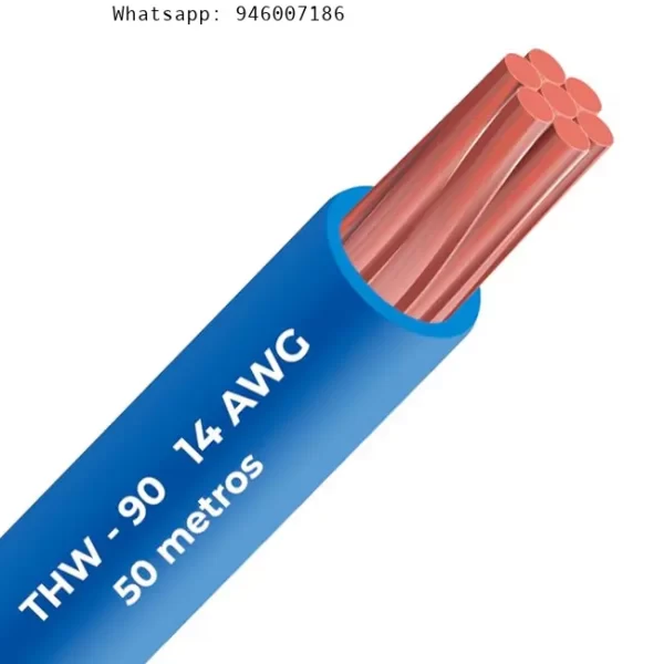 Cable THW-90 450/750 V 14 AWG Celsa azul 50m