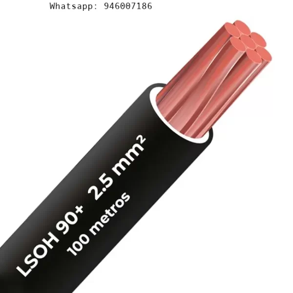 Cable libre halógeno 90c 2.5mm 2 Celsa (Lsoh) negro