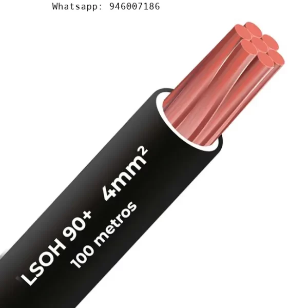 Cable libre halógeno 90c 4mm 2 Celsa (Lsoh) negro