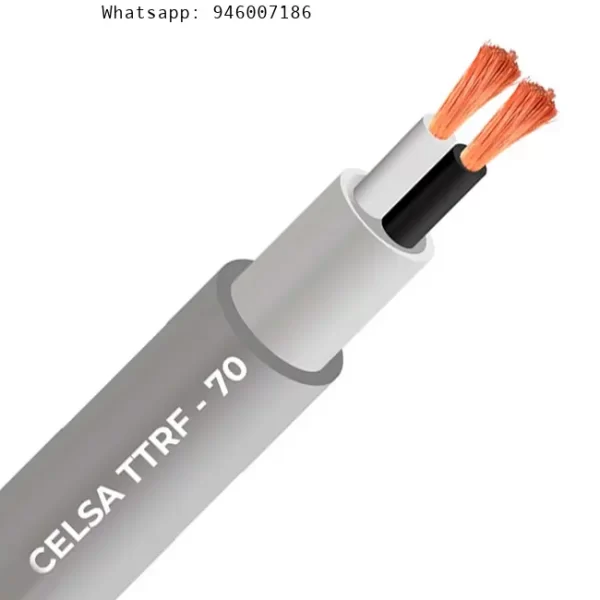 Cable vulcanizado TTRF-70 2×12 AWG gris Celsa