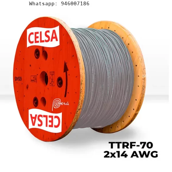 Cable vulcanizado Ttrf-70 2×14 Awg Gris – Venta por metro lineal Celsa