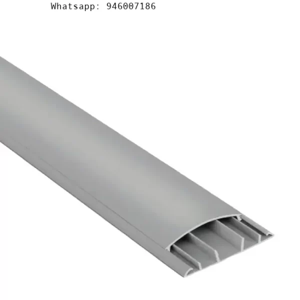 Canaleta Piso 75x18mm 2M con Adhesivo Gris Mutlusan