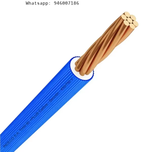 Carrete Cable Thw 12 Awg Azul – Venta por metro lineal Indeco
