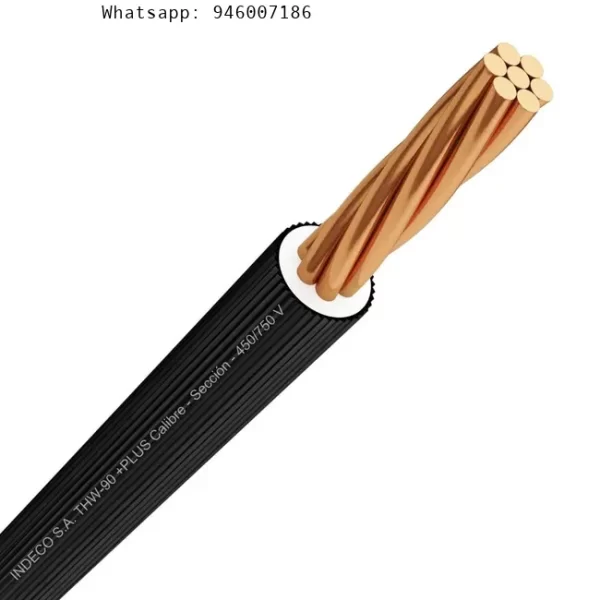 Carrete Cable Thw 14 Awg Negro – Venta por metro lineal Indeco