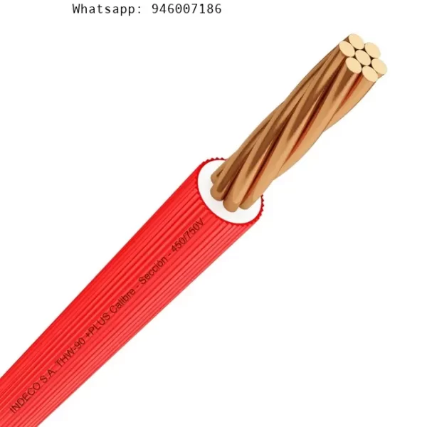 Carrete Cable Thw 14 Awg Rojo – Venta por metro lineal Indeco