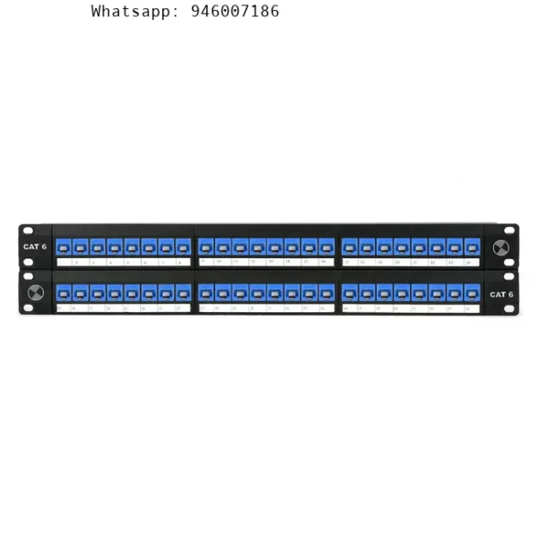 SATRA 102024804 Patch Panel CAT6 48 puertos con Jacks Azul
