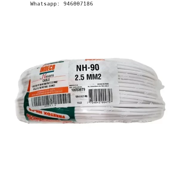 Cable Freetox-pc Nh90 450/750v 2.5mm2 Blanco R100 Indeco