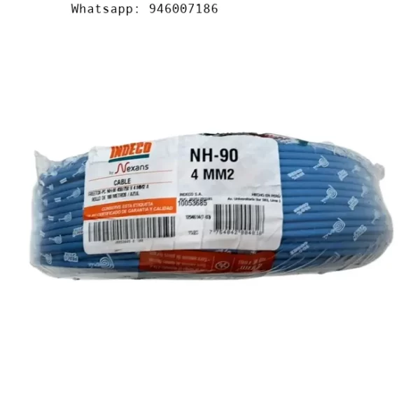 Cable Freetox-pc Nh90 450/750v 4mm2 Azul R100 Indeco