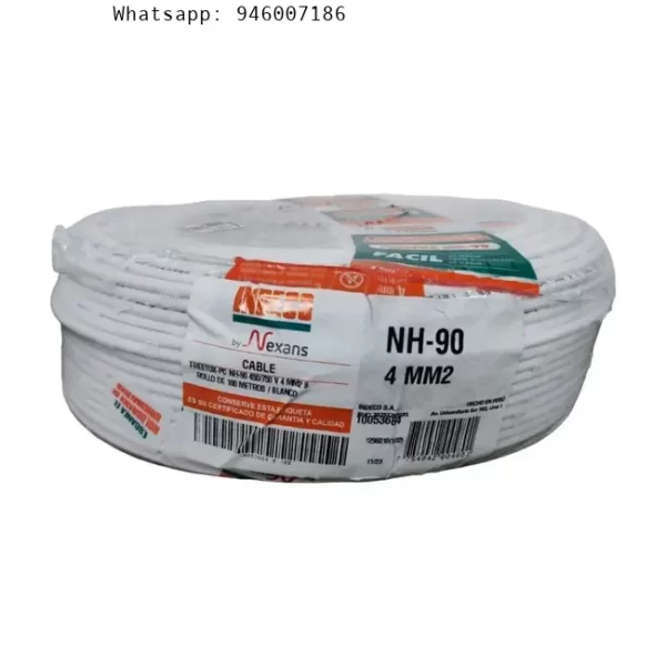Cable Freetox-pc Nh90 450/750v 4mm2 Blanco R100 Indeco